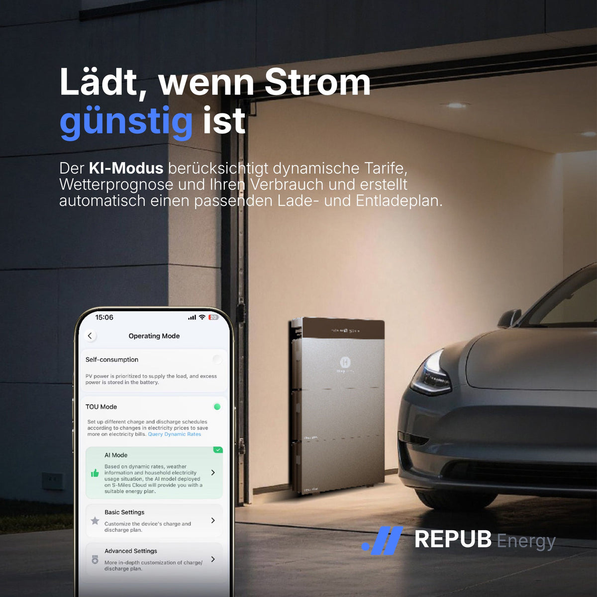 Hoymiles HiBattery 4020 X — lädt bei günstigen Strompreisen