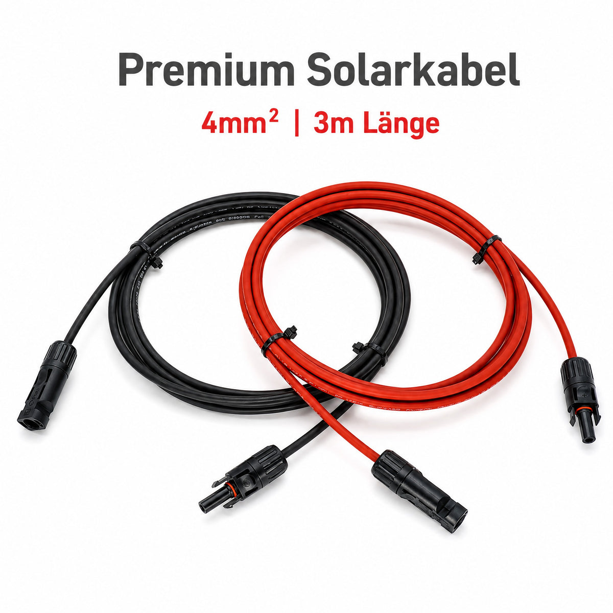 REPUB Kabel-Verlängerung mit MC4 Stecker 4 mm²*3M (Paar)