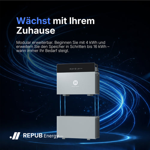 8 kWh, modular erweiterbar bis 16 kWh