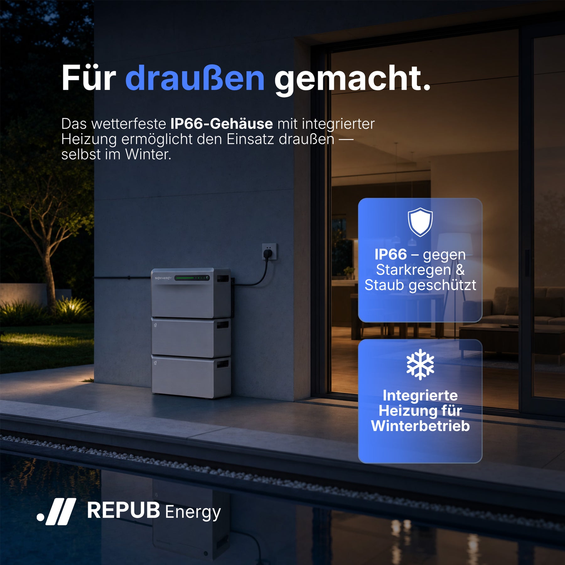 Sigenergy Sigenmate — wetterfest im Außenbereich