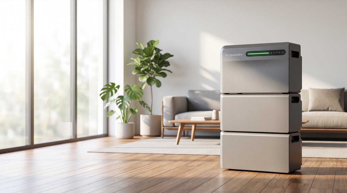Sigenergy SigenMate modularer Speicher-Stack im Wohnraum